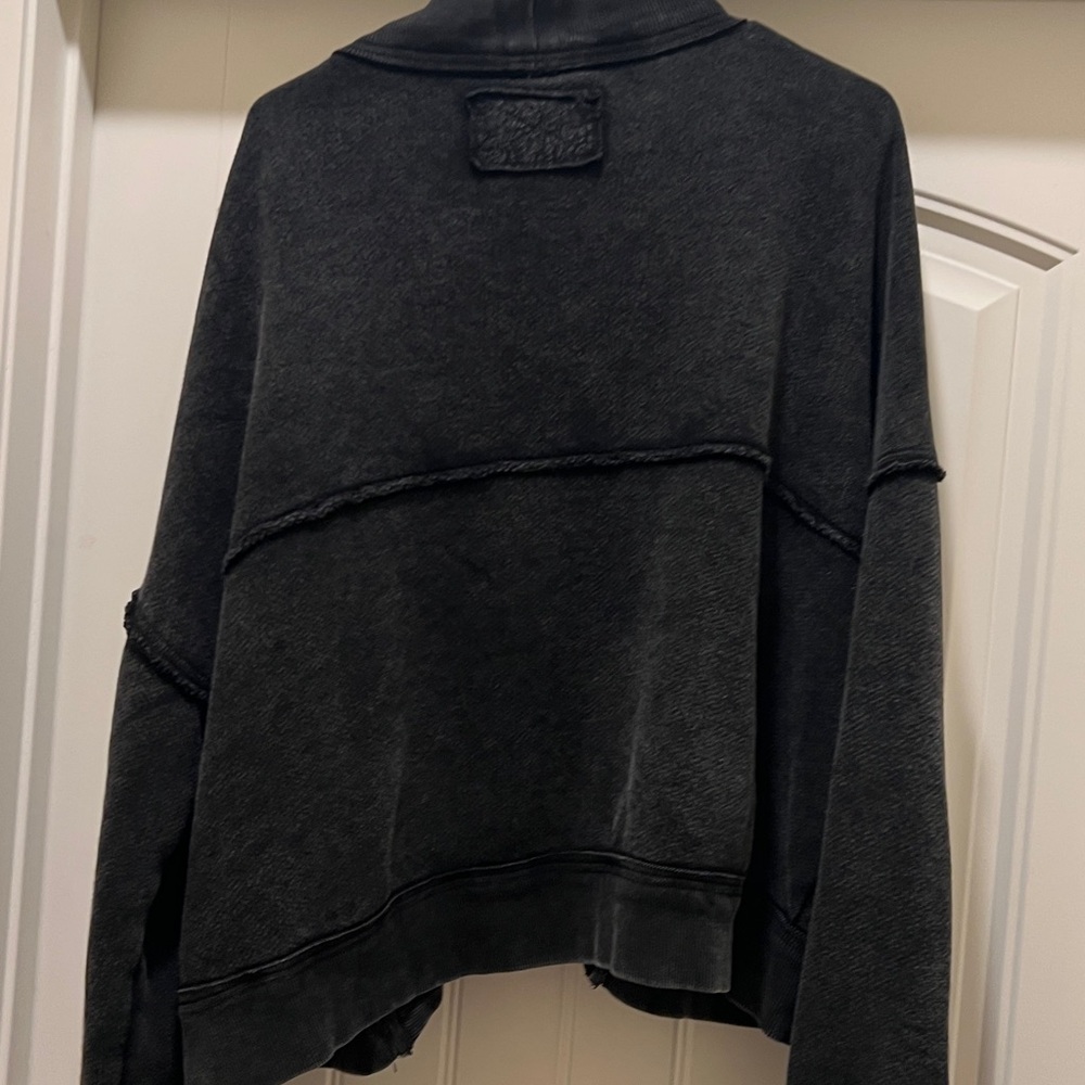 Free people washed black jacket/cardigan size L - Picture 5 of 6